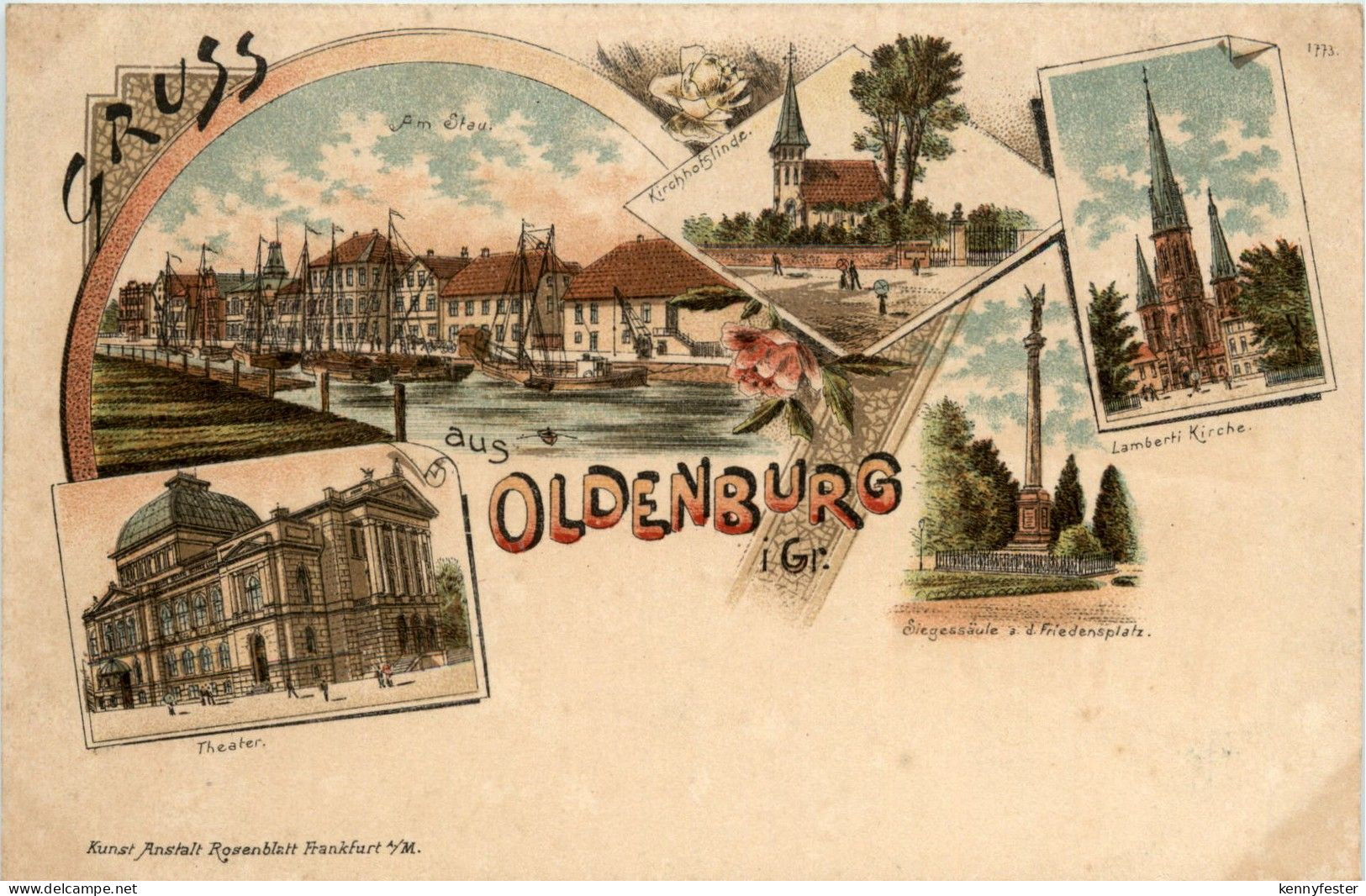 Gruss aus Oldenburg - Litho