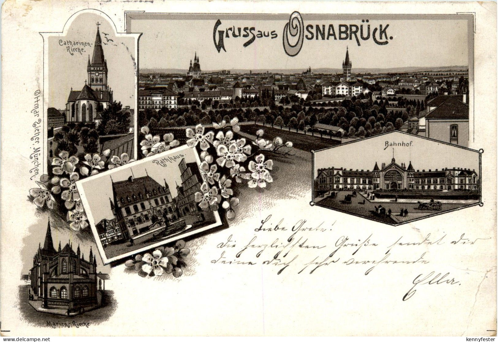 Gruss aus Osnabrück - Litho