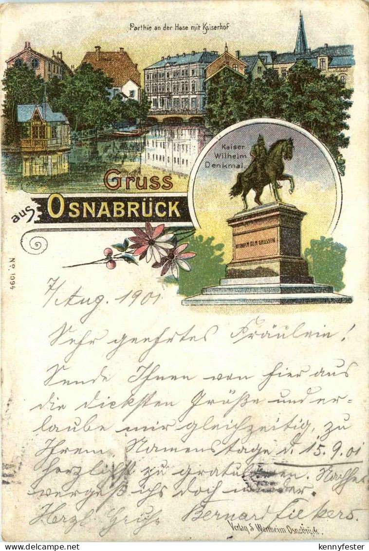 Gruss aus Osnabrück - Litho