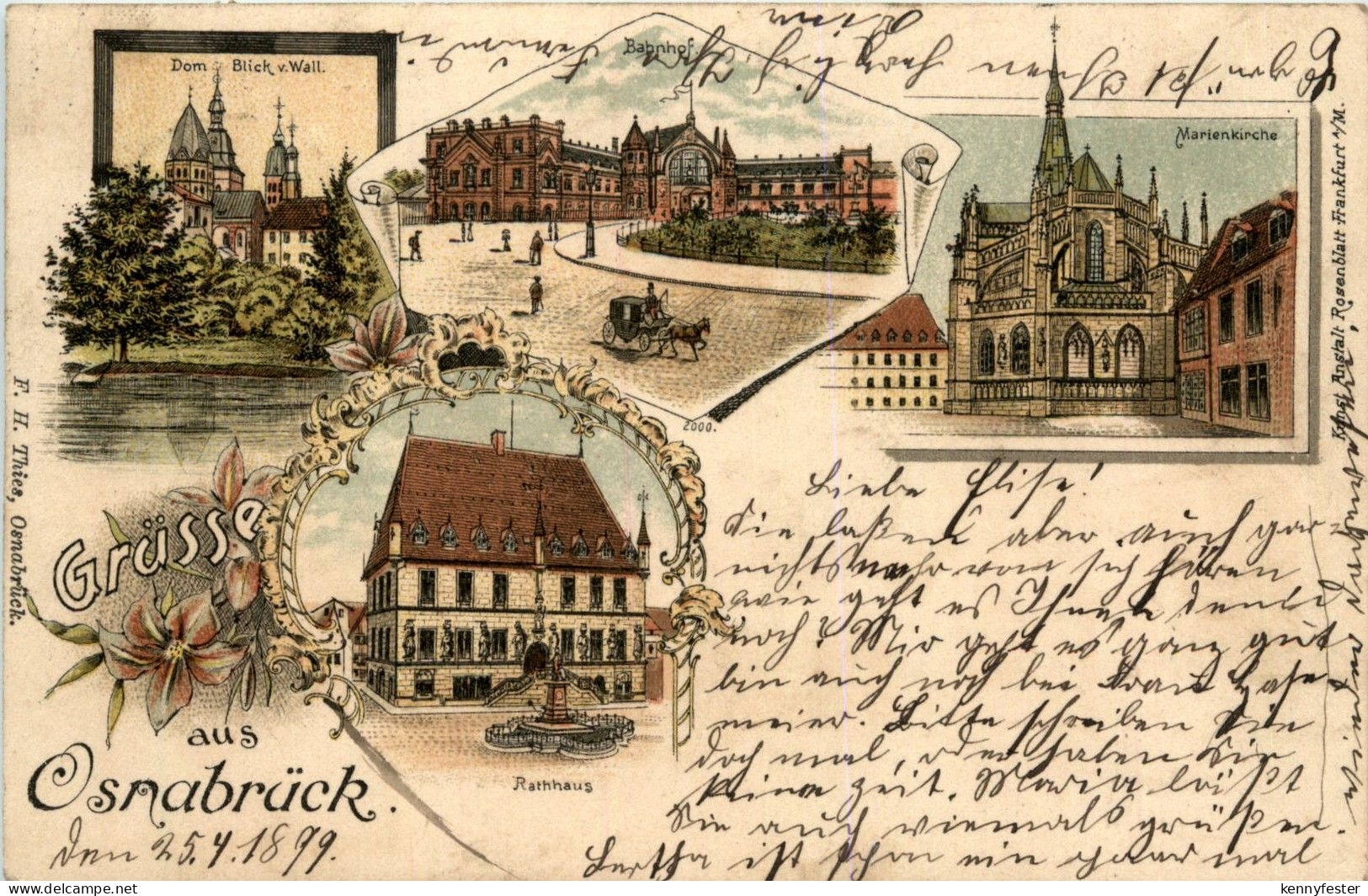 Gruss aus Osnabrück - Litho