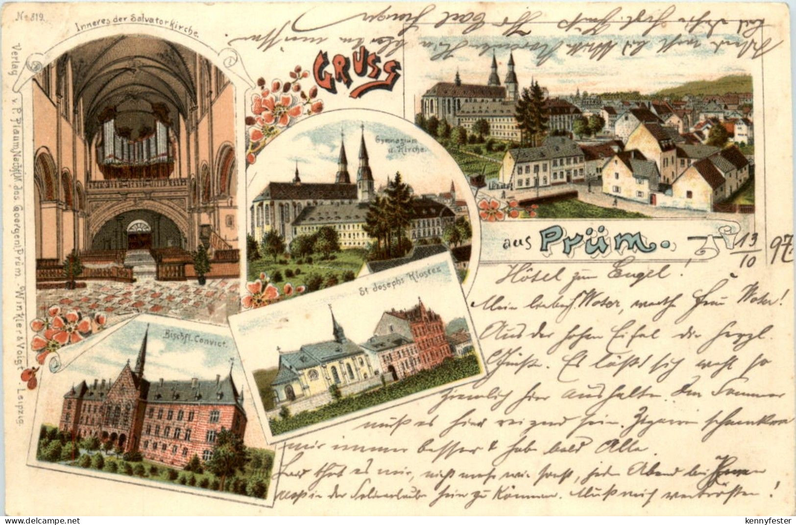 Gruss aus Prüm - Litho - 1897