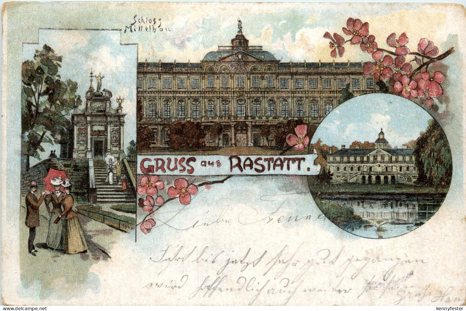 Gruss aus Rastatt - Litho