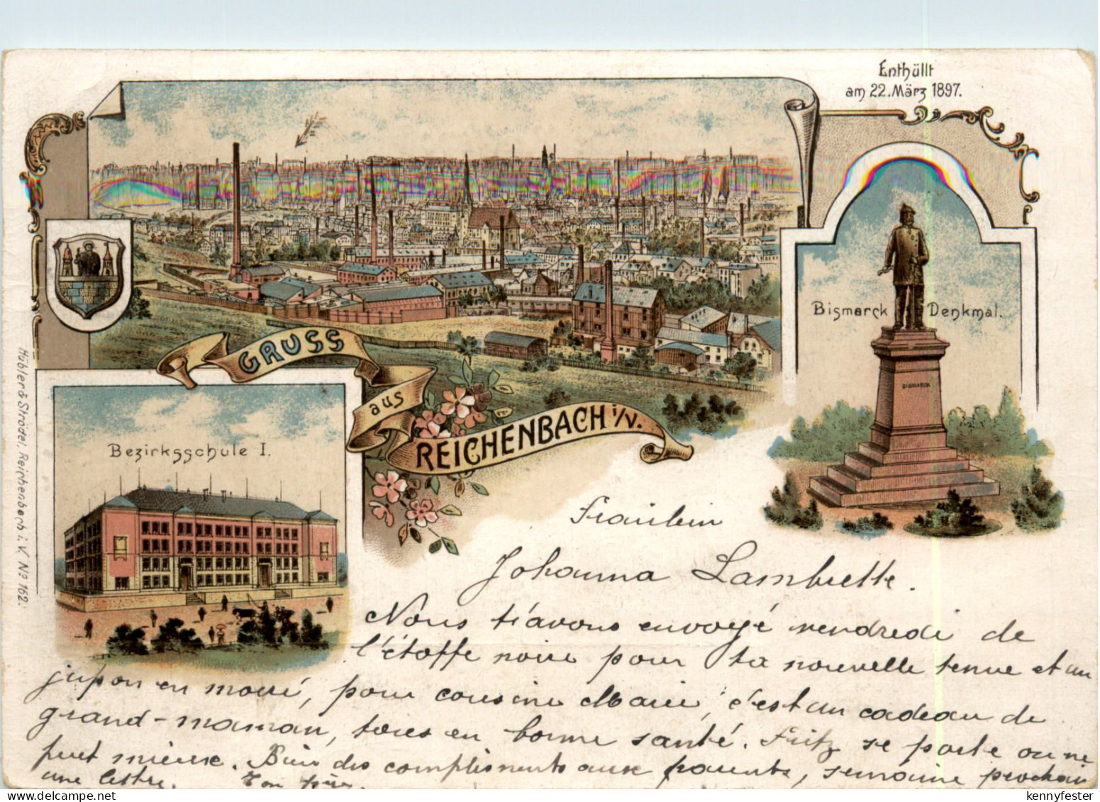 Gruss aus Reichenbach - Litho