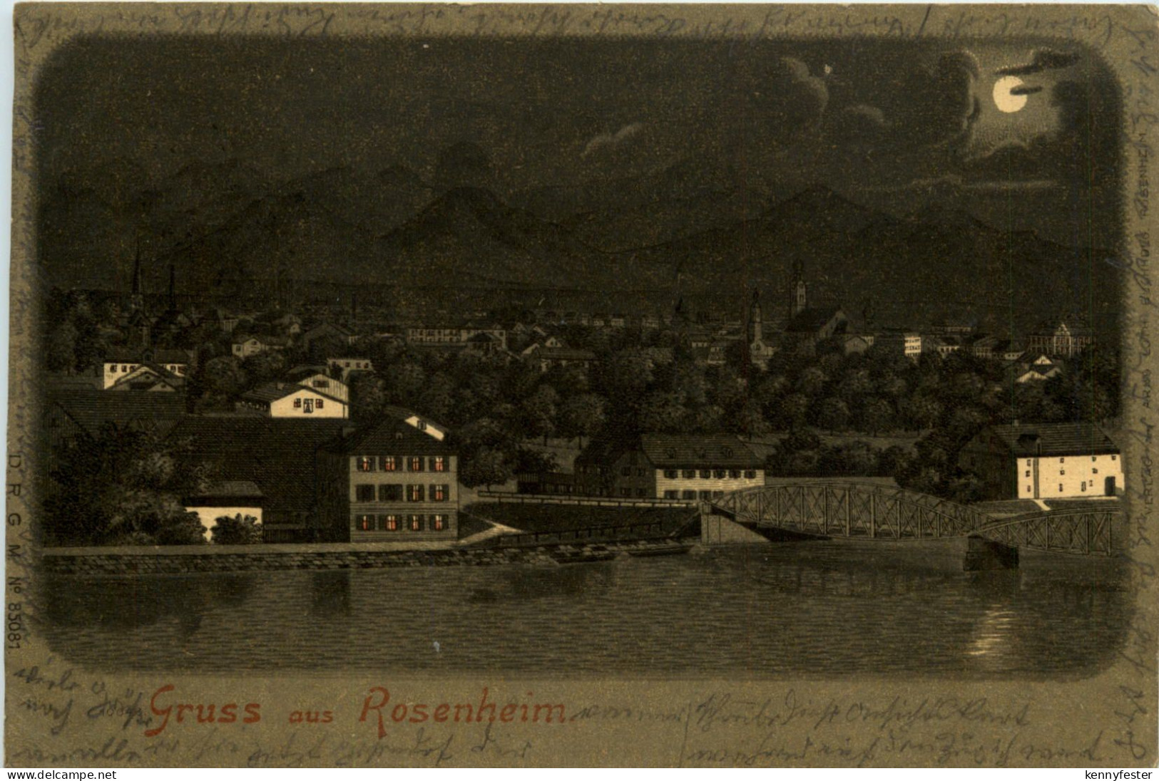 Gruss aus Rosenheim - Litho