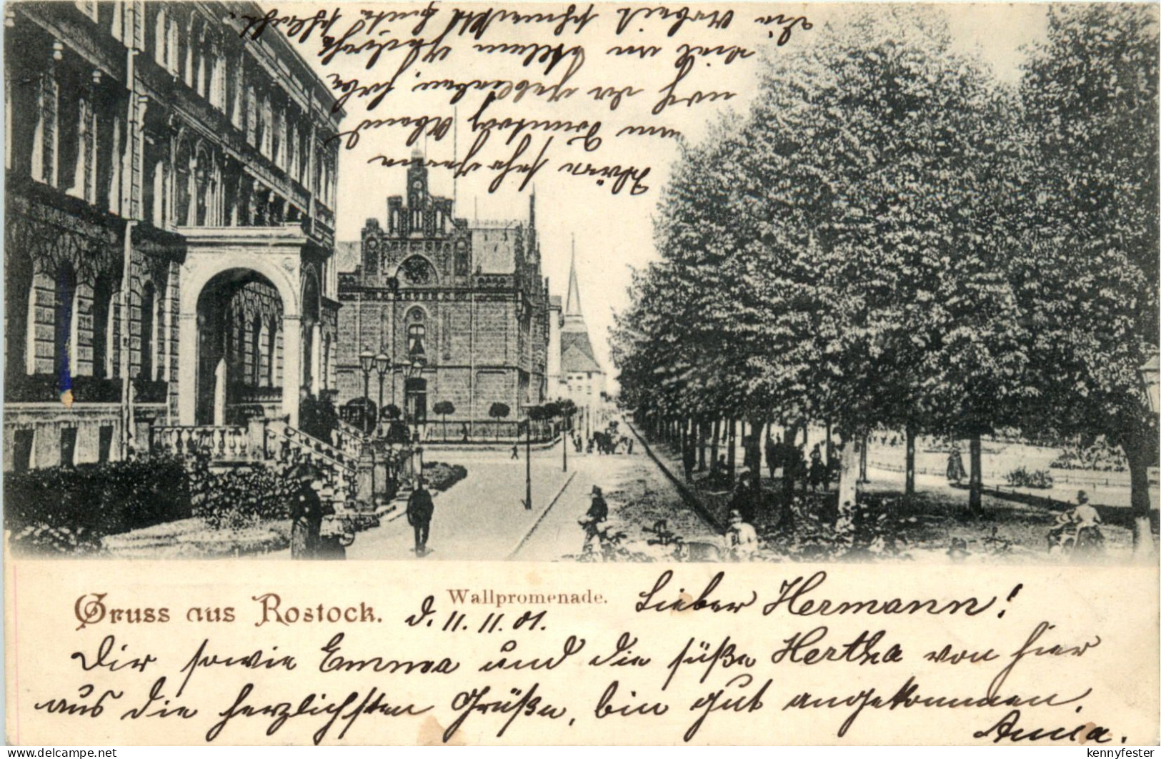 Gruss aus Rostock - Wallpromenade