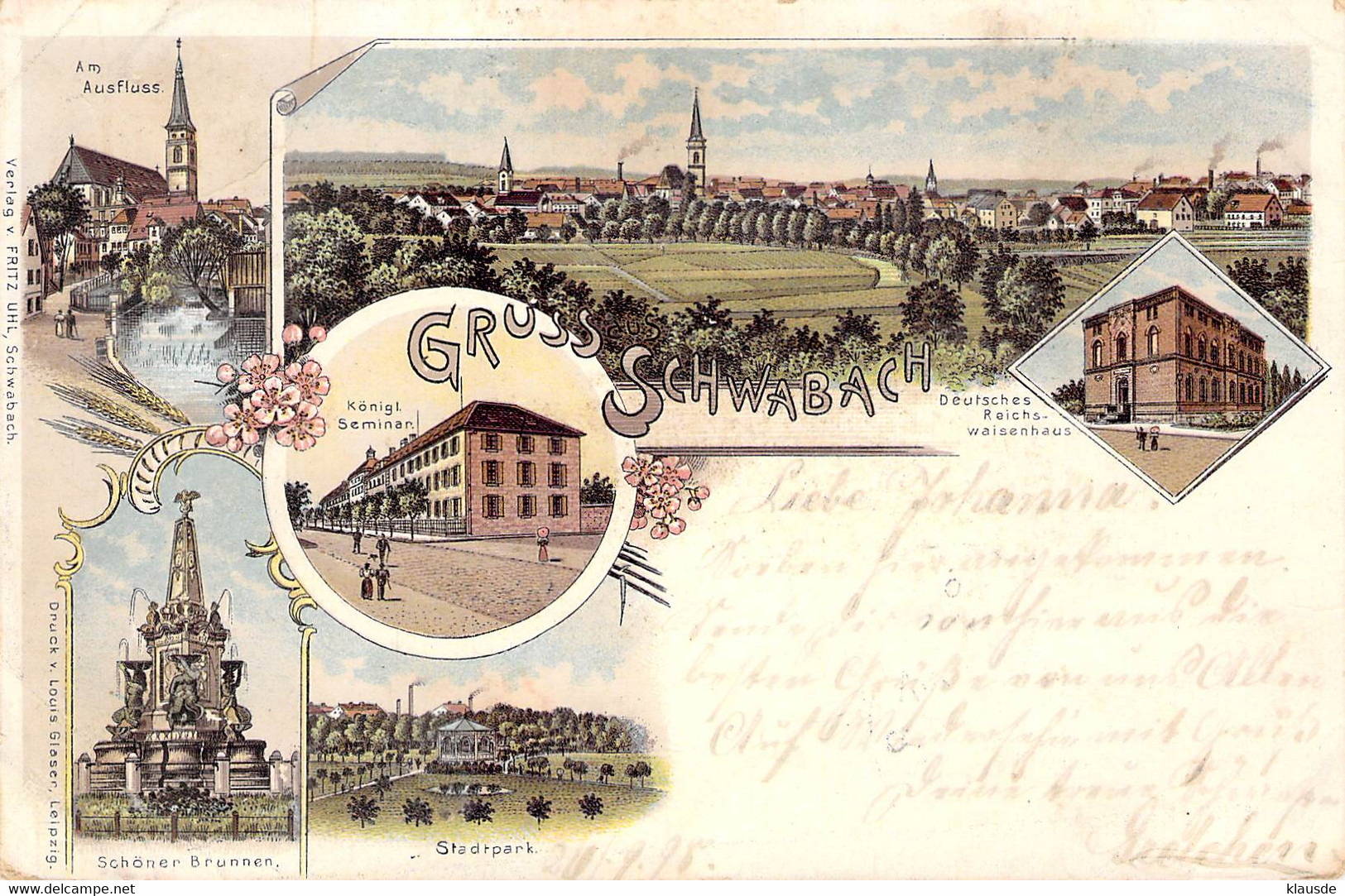Gruß aus Schwabach - Mehrbild AKS 1898