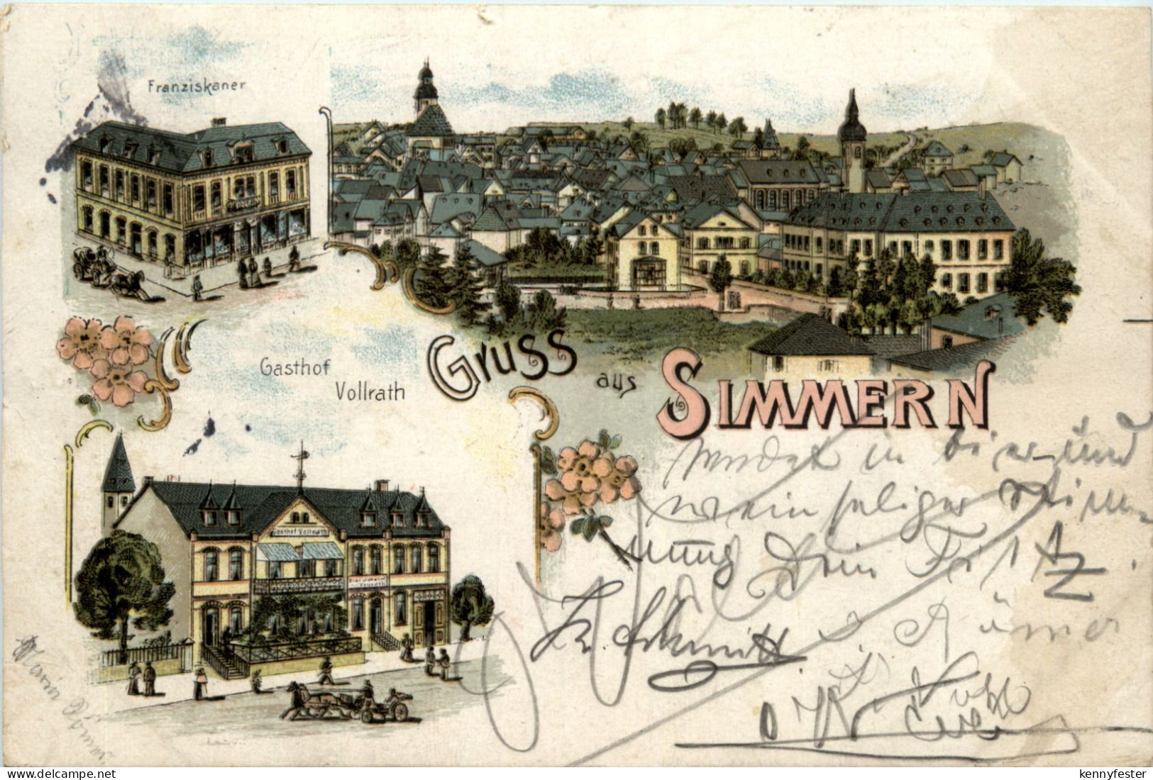Gruss aus Simmern - Gasthof Vollrath - Litho