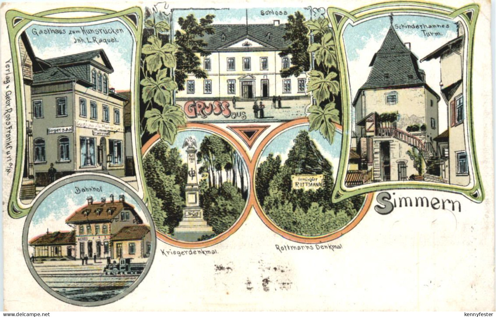 Gruss aus Simmern Hunsrück - Litho