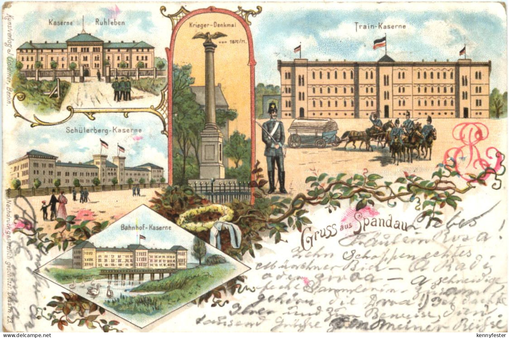 Gruss aus Spandau - Litho