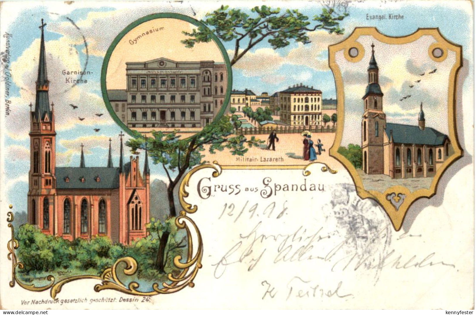 Gruss aus Spandau - Litho
