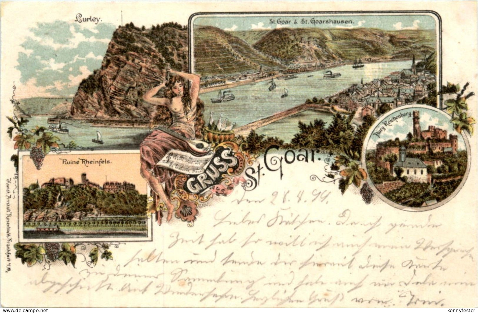 Gruss aus St. Goar - Litho