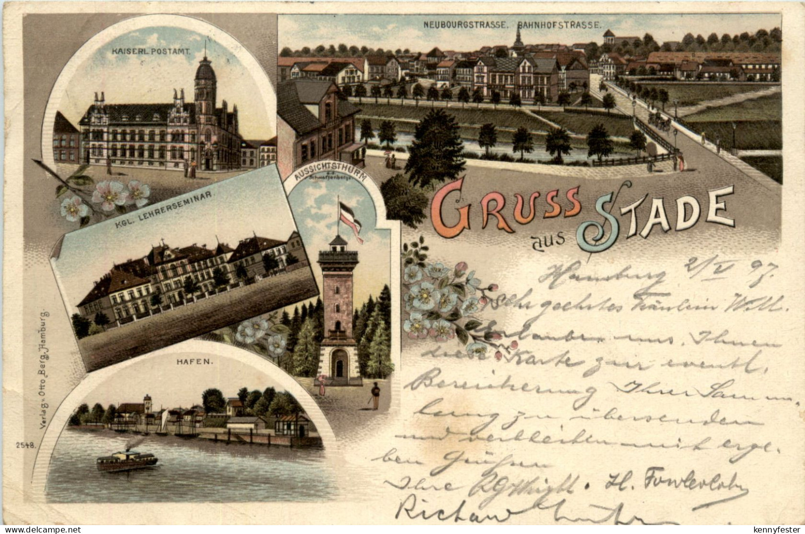 Gruss aus Stade - Litho