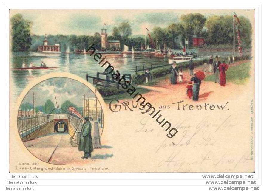Gruss aus Treptow - Tunnel der Spree-Untergrund-Bahn in Stralau-Treptow