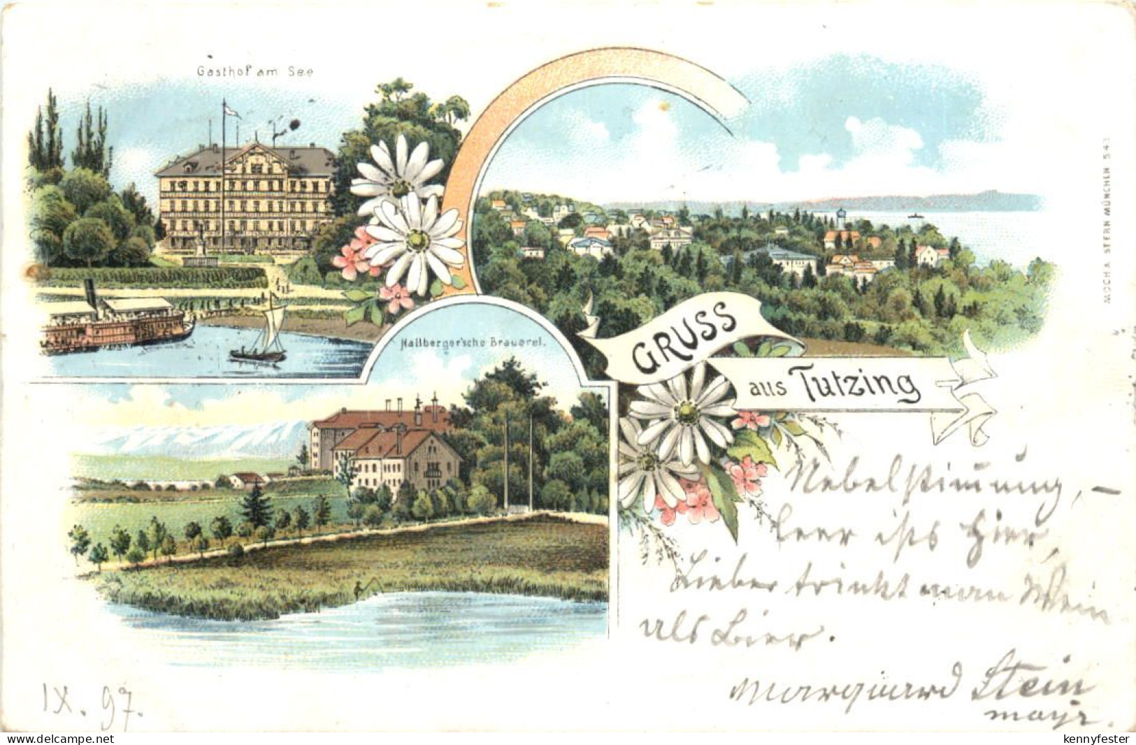 Gruss aus Tutzing - Litho