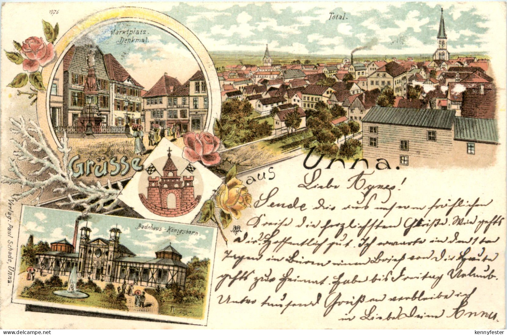 Gruss aus Unna - Litho