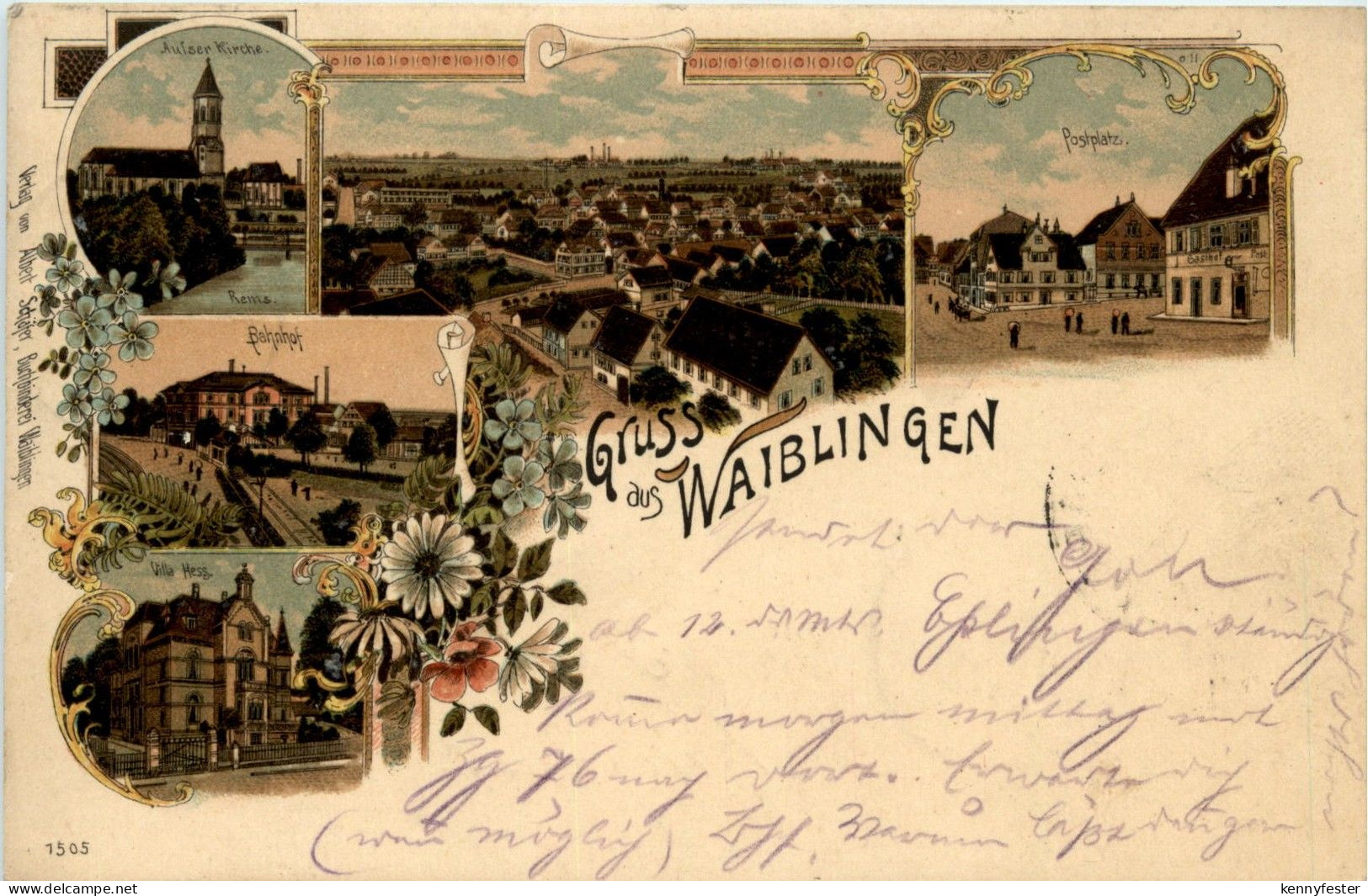 Gruss aus Waiblingen - Litho