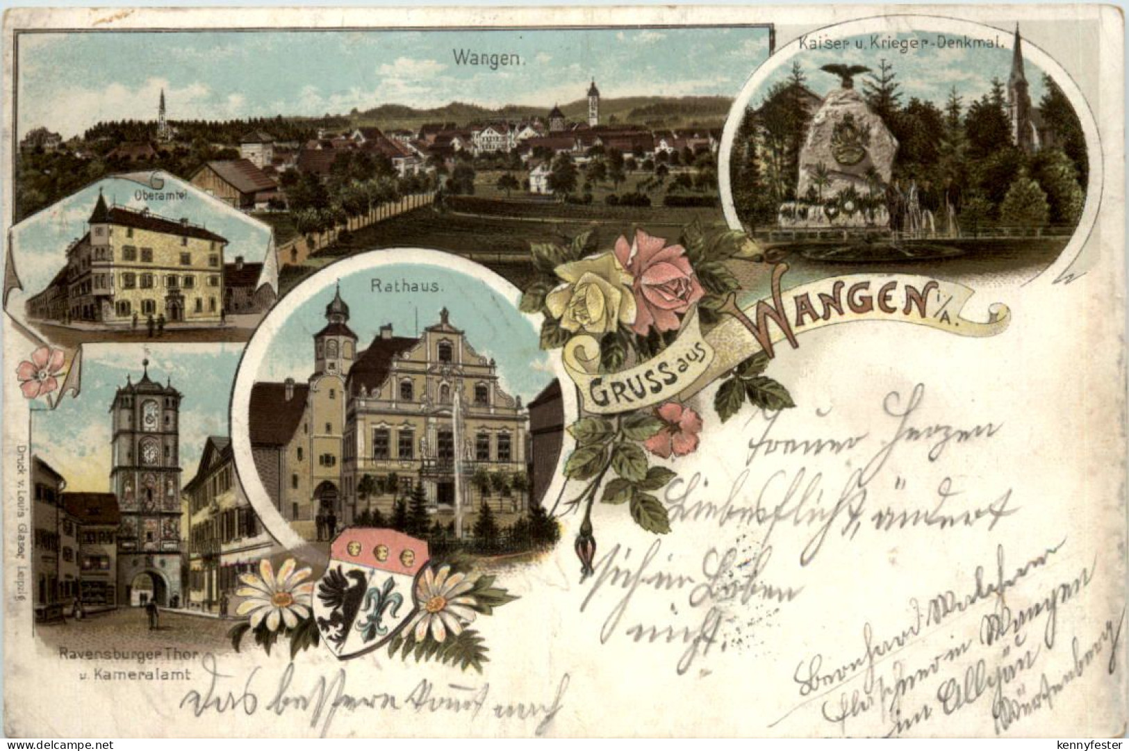 Gruss aus Wangen - Litho