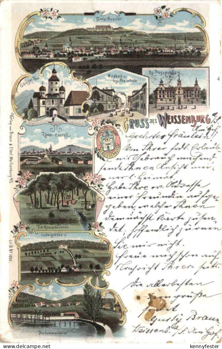 Gruss aus Weissenburg - Litho