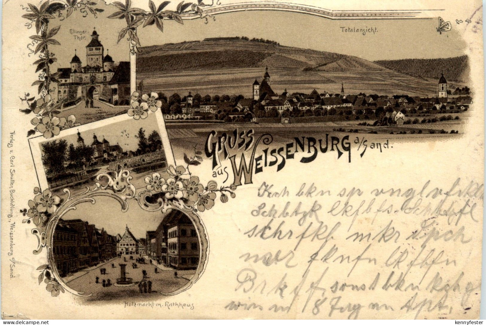 Gruss aus Weissenburg - Litho
