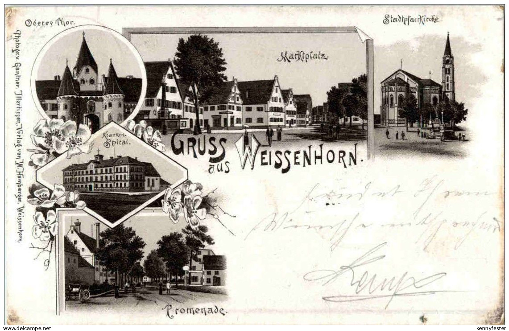 Gruss aus Weissenhorn - Litho