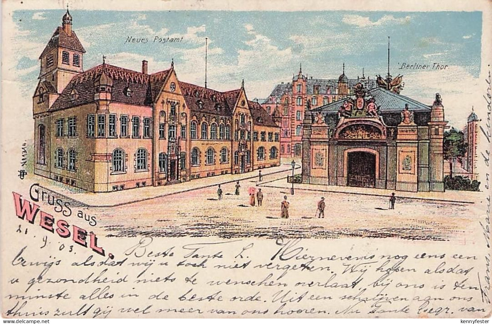 Gruss aus Wesel - Litho