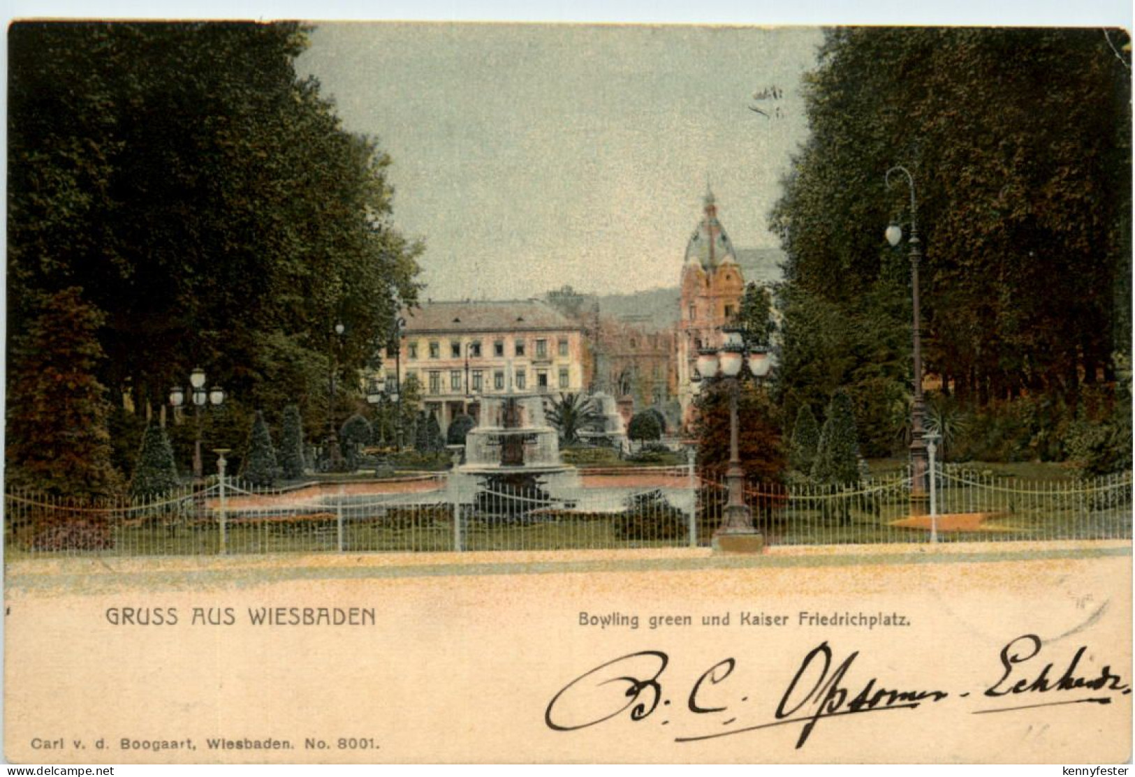 Gruss aus Wiesbaden, Bowling Green und Kaiser Friedrichplatz