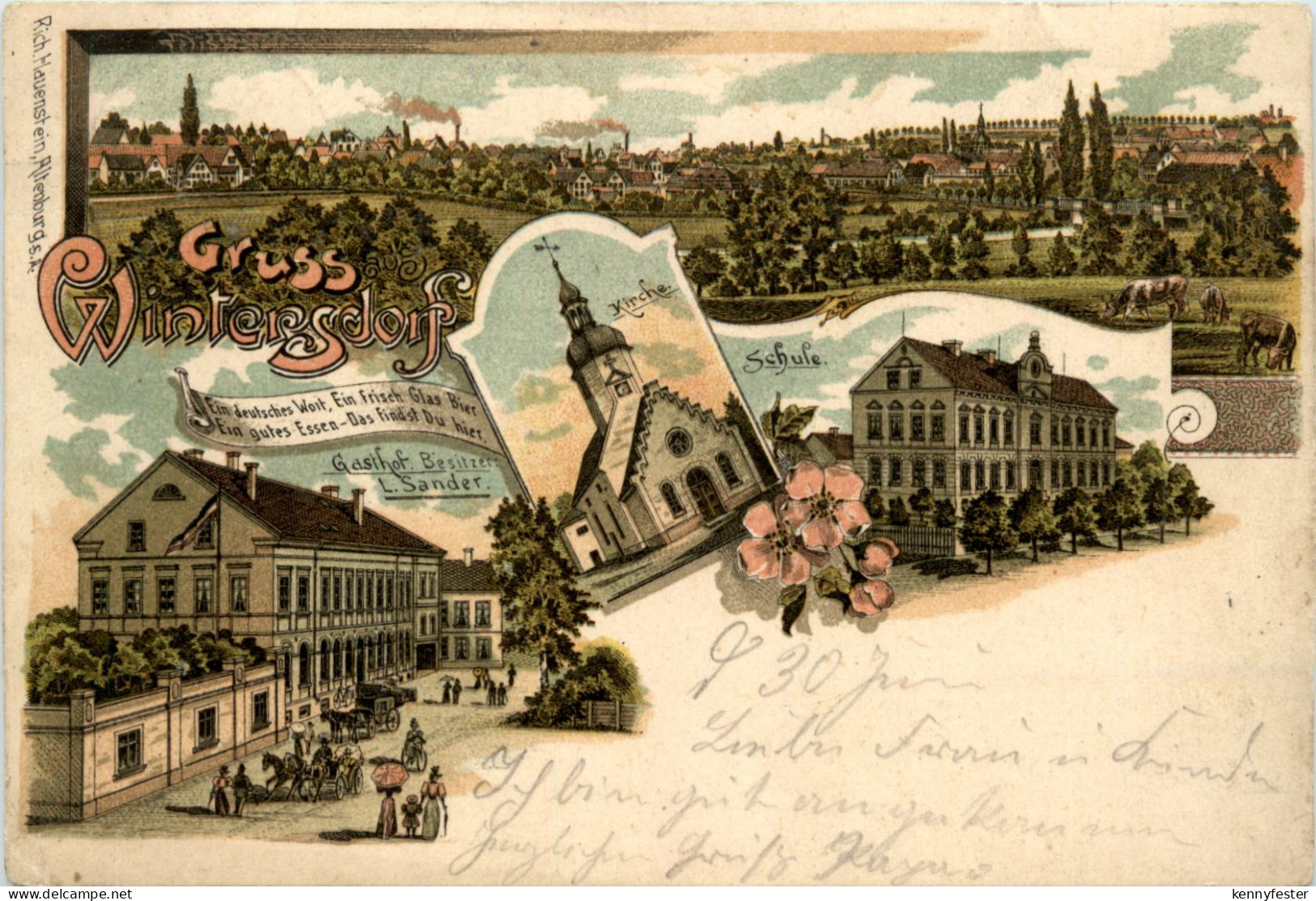 Gruss aus Wintersdorf - Litho - Meuselwitz