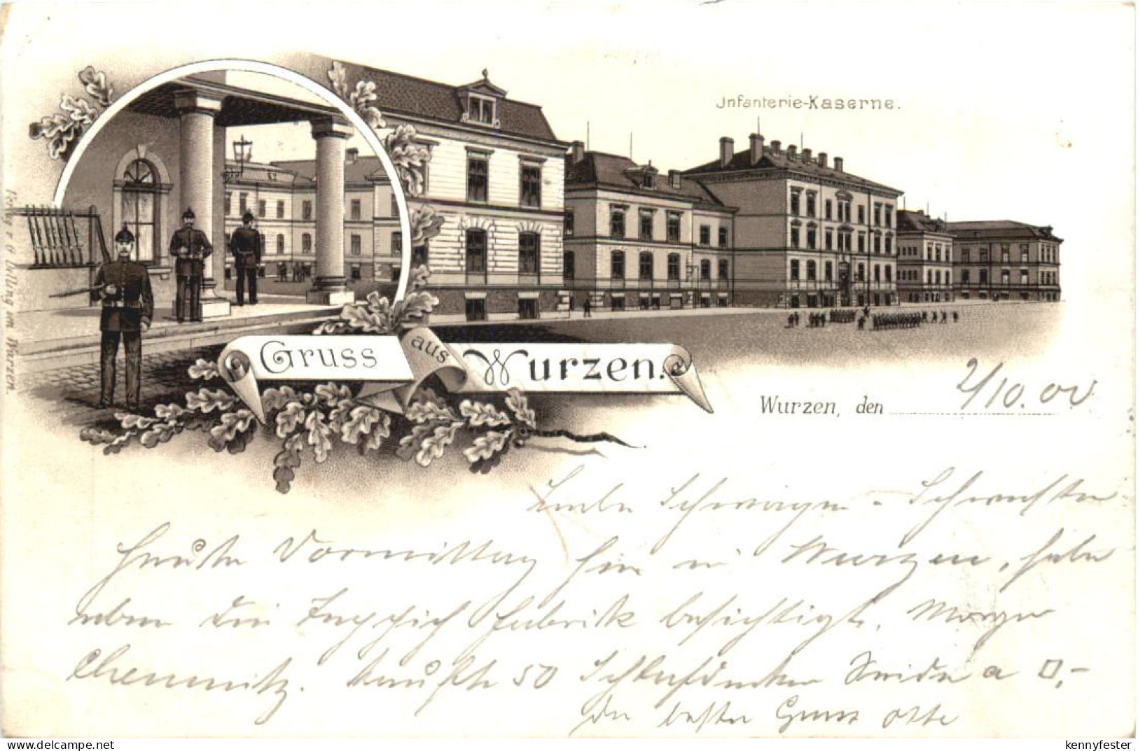 Gruss aus Wurzen - Litho