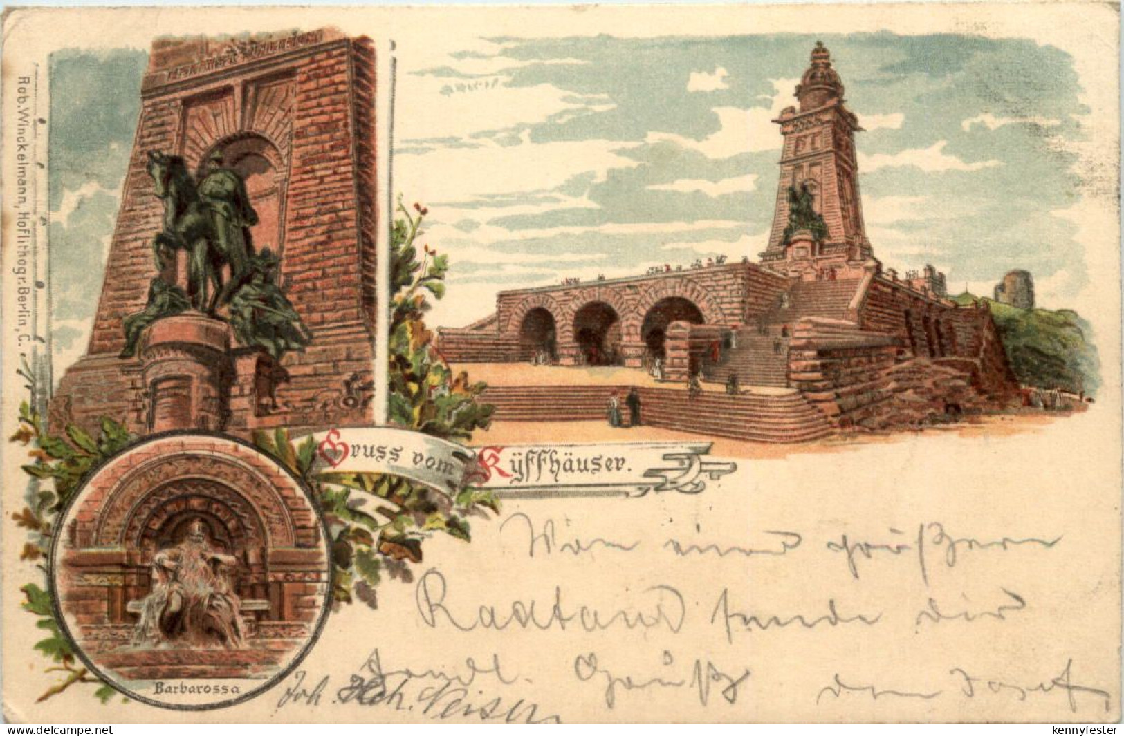 Gruss vom Kyffhäuser - Litho