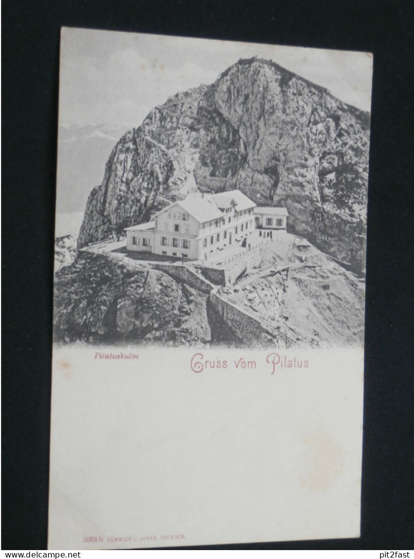 Gruss vom Pilatus , ca. 1910 , Alpnach , Berghaus , Kulm , Berghütte , Ansichtskarte , AK , CPA !!