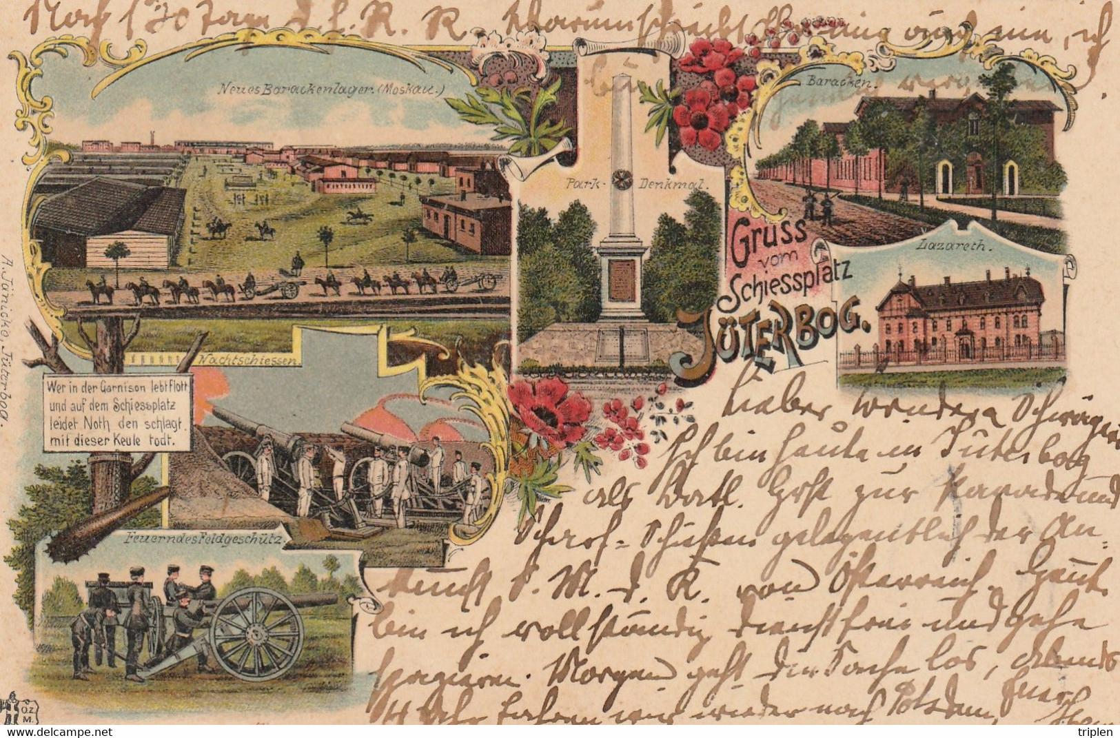 Gruss vom Schiessplatz Jueterbog - Litho