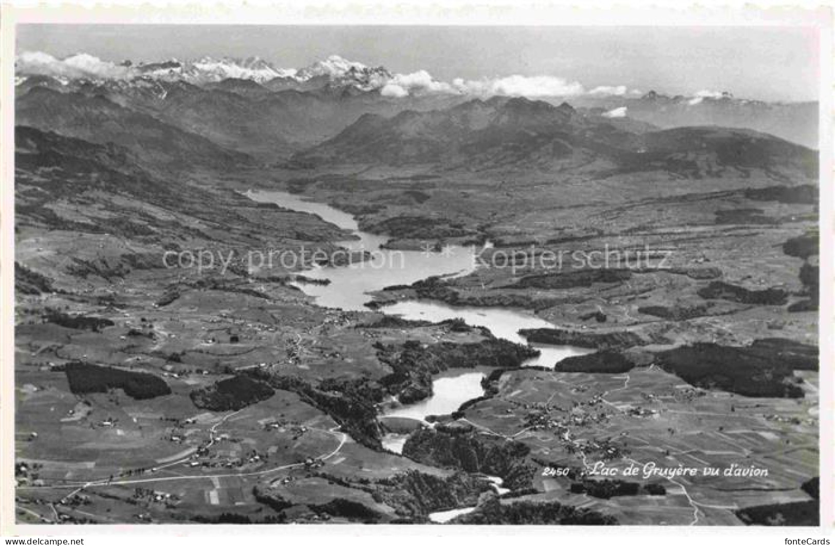 Gruyere Gruyeres FR Lac de Gruyere Vue aerienne