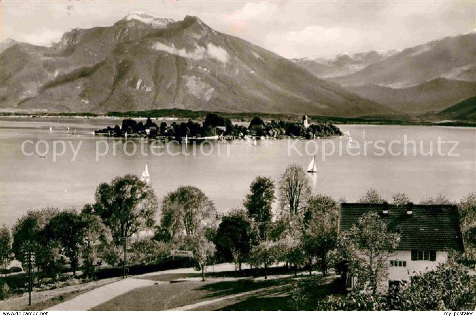 Gstadt Chiemsee Fraueninsel Hochgern Chiemgauer Alpen