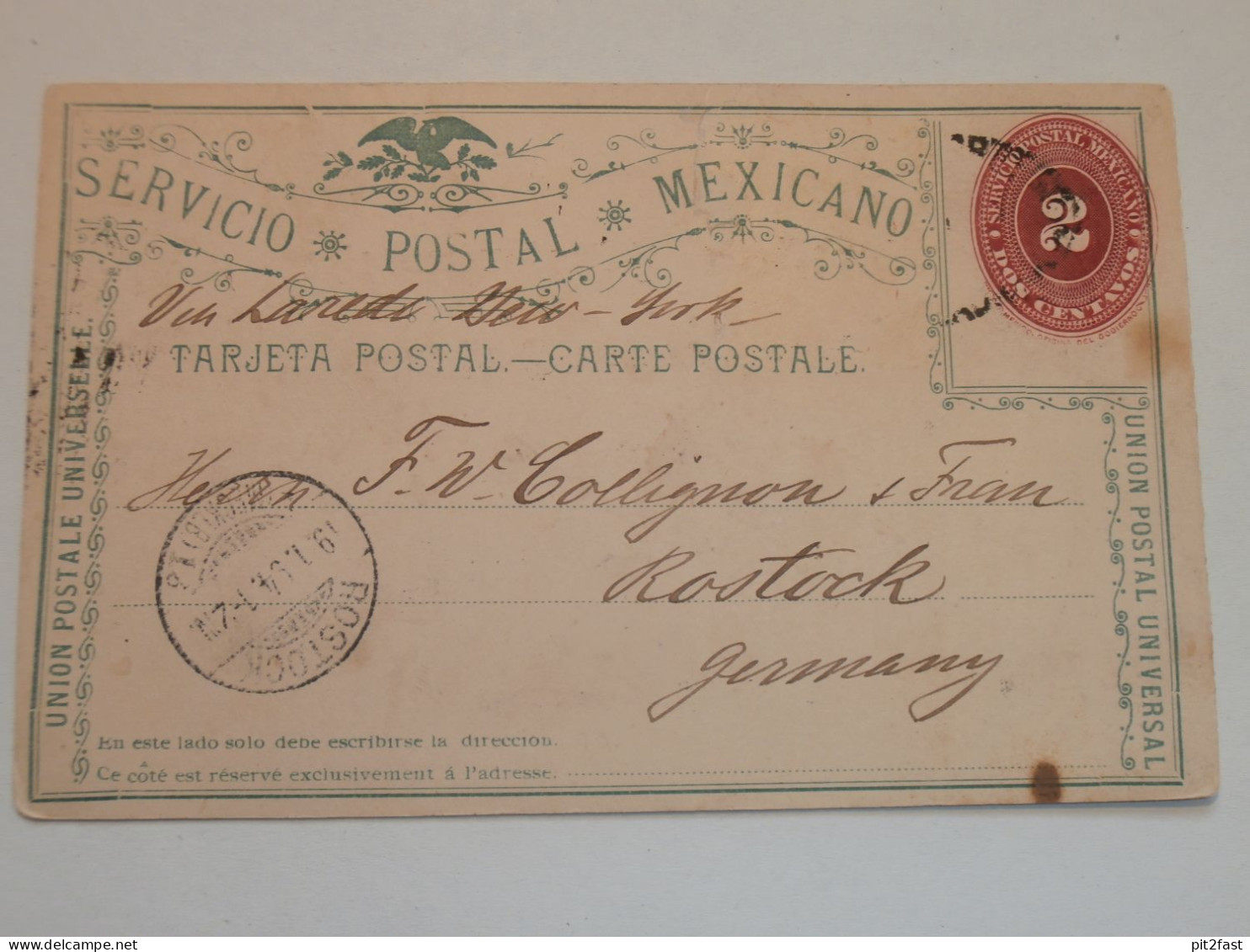 Guadalajara / Mexico , 1894 , Ansichtskarte an Theodor Collignon in Rostock , AK !!