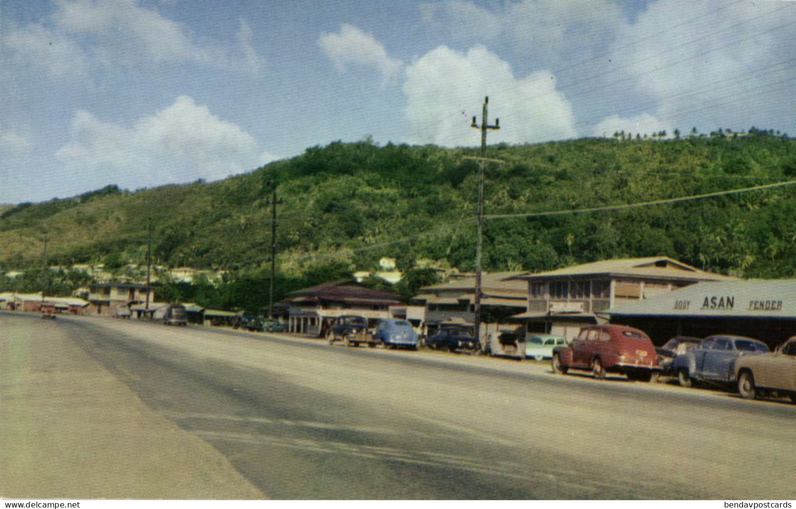 Guam, Asan Village, Cars (1960s) Micronesia Postcard