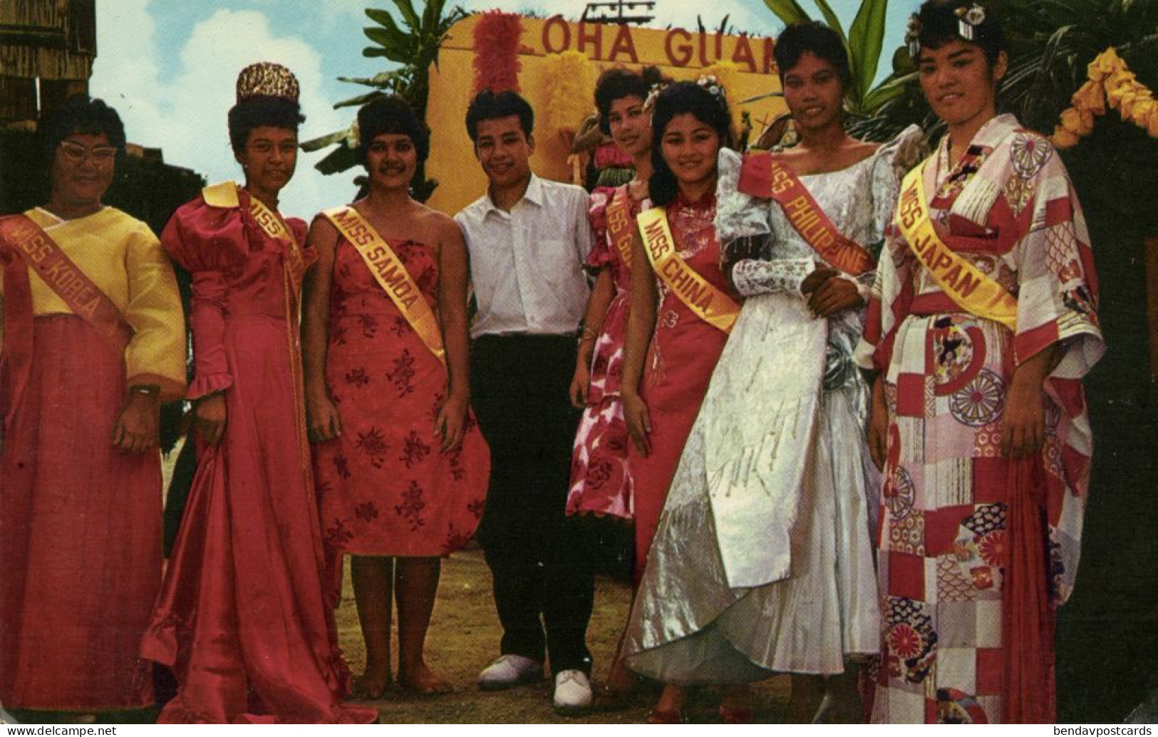 Guam, Melting Pot of Various Nationalities (1968) Micronesia Postcard