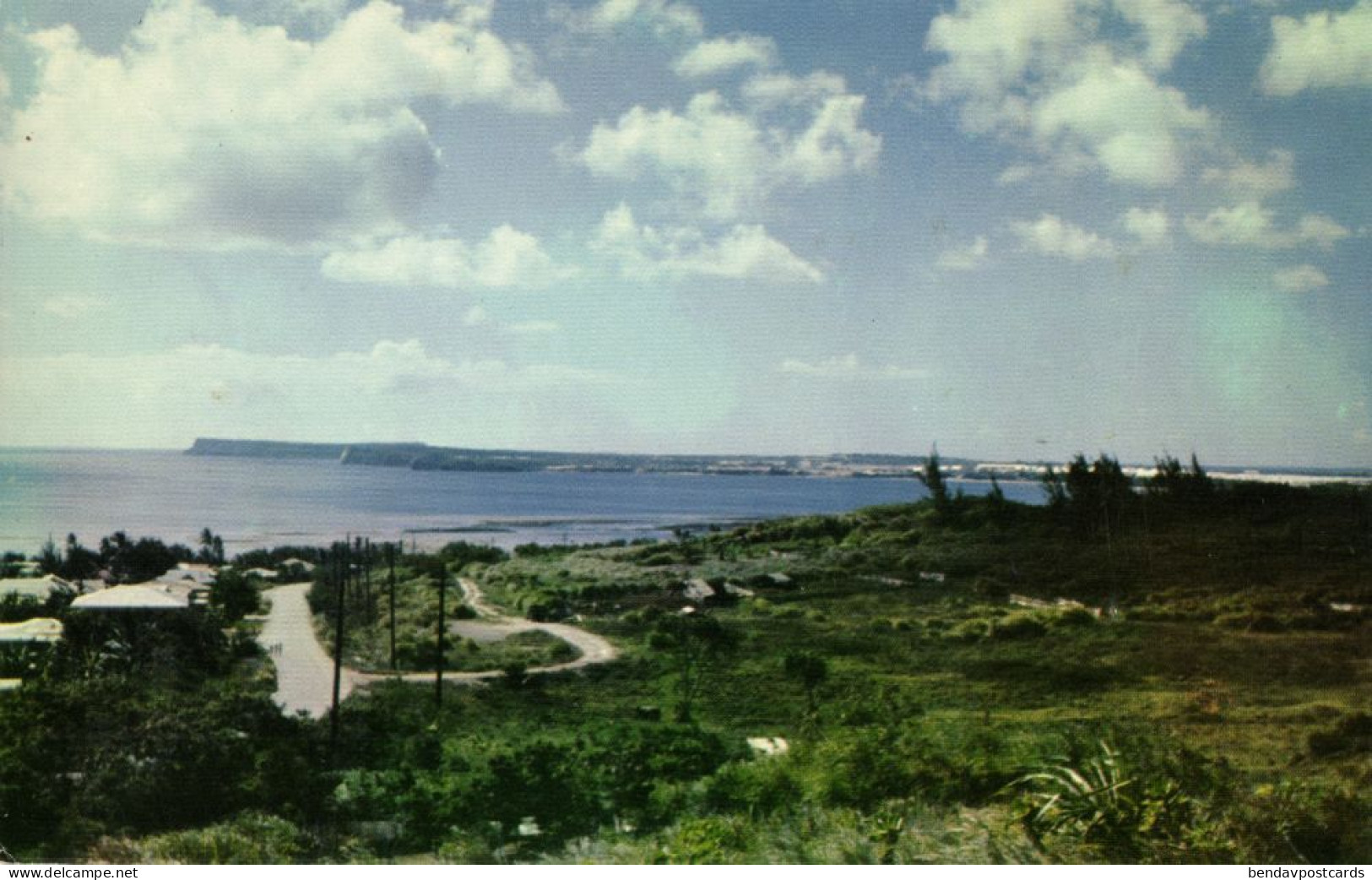 Guam, Orote Point Udall, Panorama (1960s) Micronesia Postcard (2)