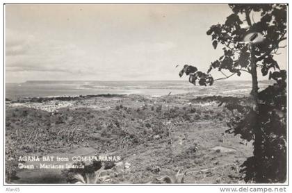 Guam, Agana Bay Seen from Com-Marianas, c1940s/50s Vintage Real Photo Postcard