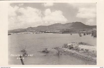 Guam, Mountain Scene Across Bay, c1940s/50s Vintage Real Photo Postcard