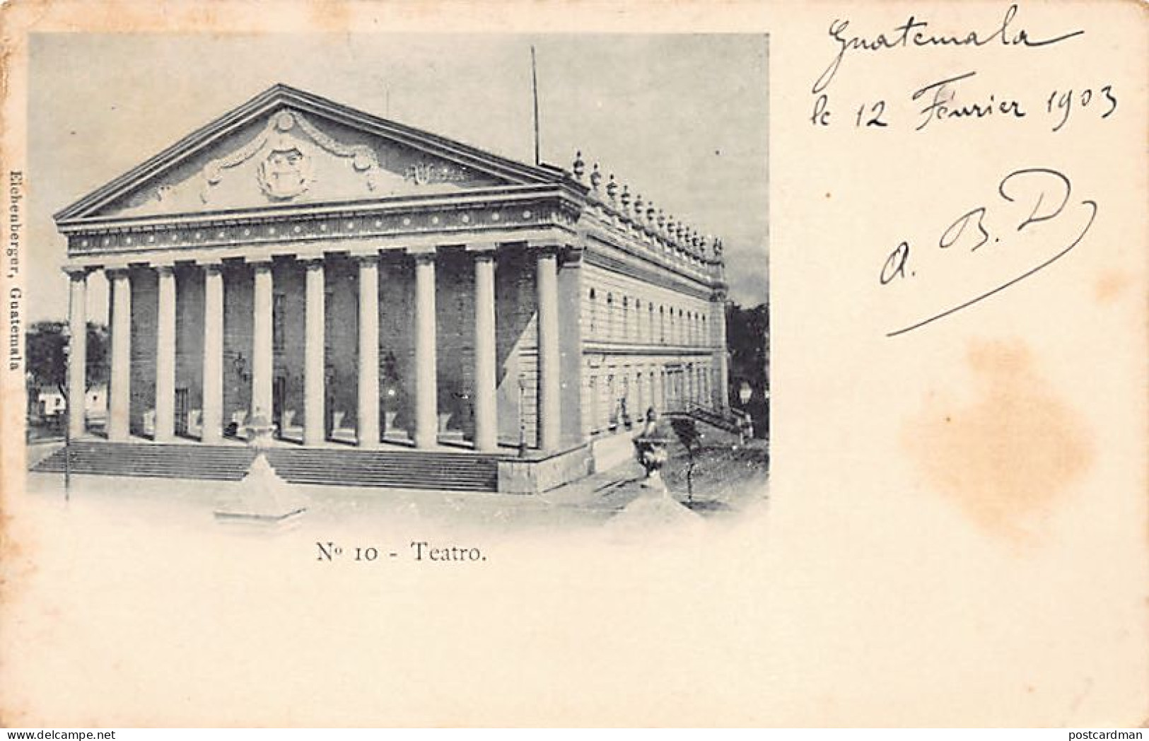 Guatemala - CIUDAD GUATEMALA - Teatro - Ed. Eichenberger 10