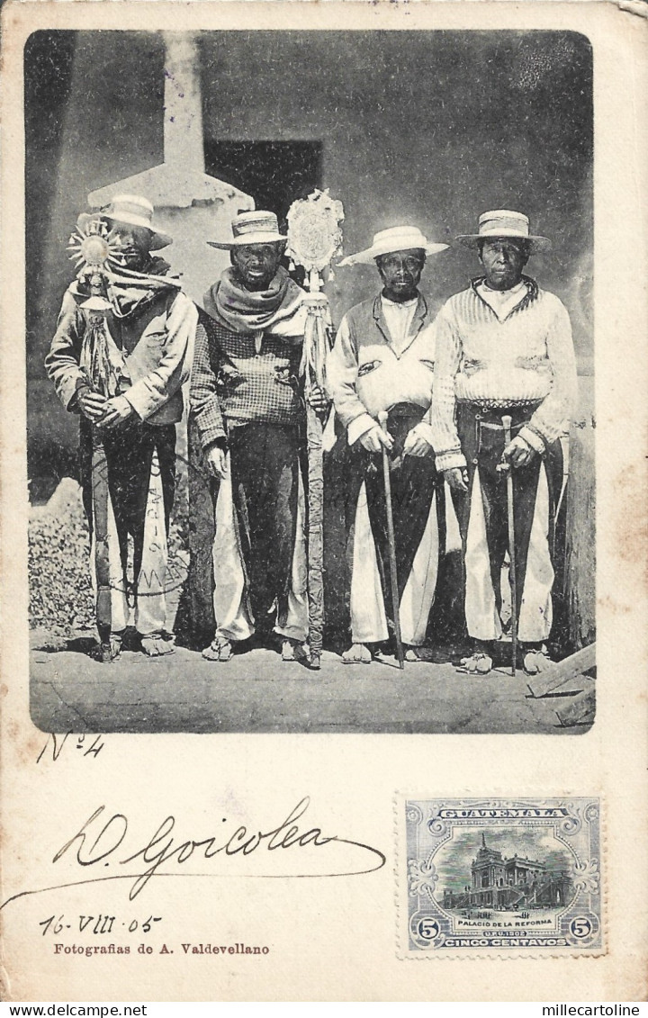 GUATEMALA - Costumes 1905 Postcard A.Valdeavellano