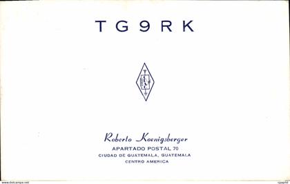 CPA Telegraphie TG9RK Guatemala