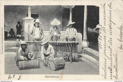 GUATEMALA - Costumes - Marimberos 1903 Postcard Fernandez Valdeavellano