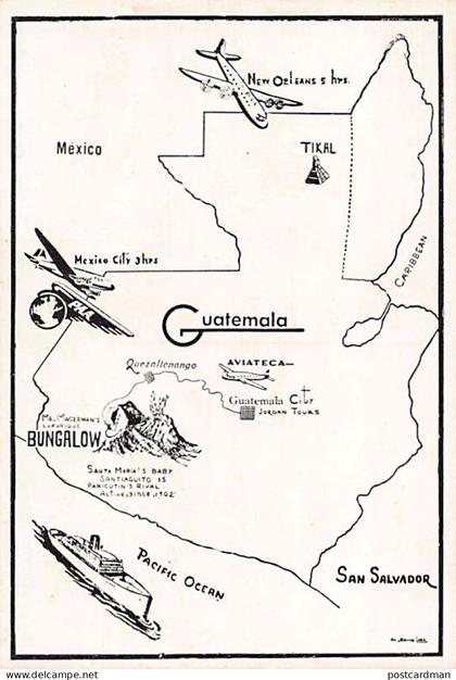 Guatemala - Mapa geográfico - Ed. Jordan Tours