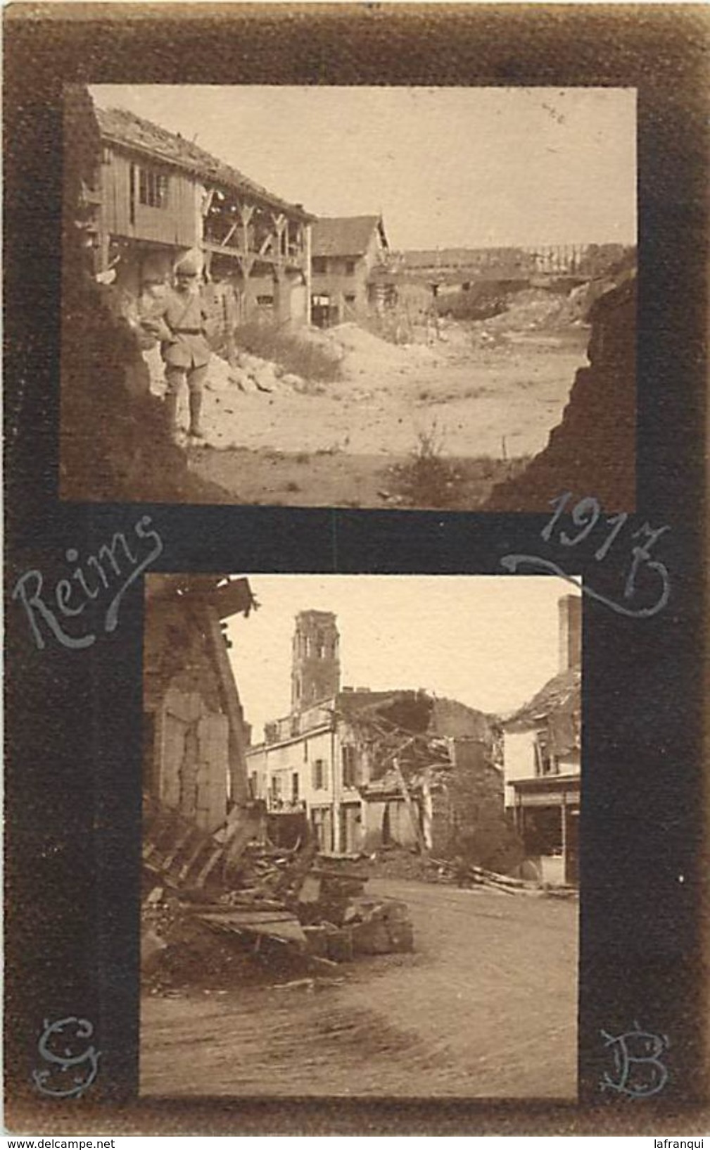 guerre 1914-18 -ref L826- reims - marne  - carte bon etat -