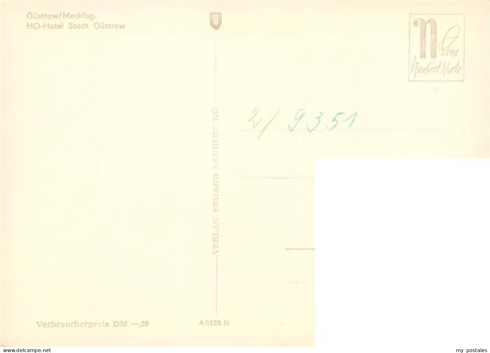 Guestrow Mecklenburg Vorpommern HO-Hotel Stadt Guestrow