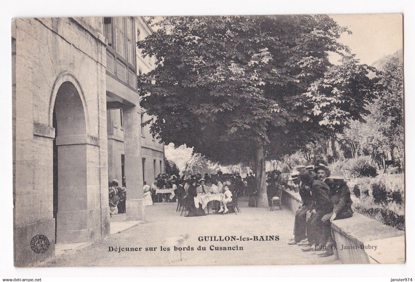 Guillon les Bains Déjeuner sur les Bords du Cusancin 1918