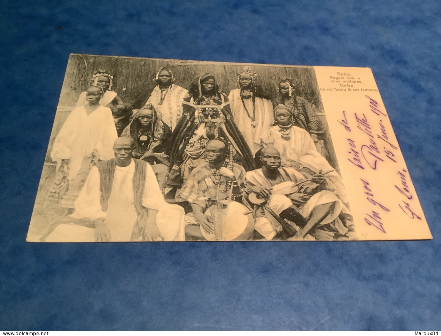 Guinéa Bissau CPA gêba le roi selou et ses femmes annee 1908
