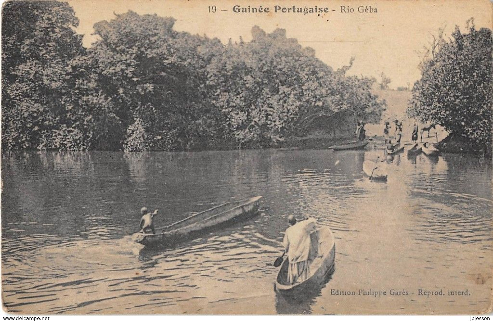 GUINEA-BISSAU - GUINEE PORTUGAISE - RIO GEBA - PIROGUES