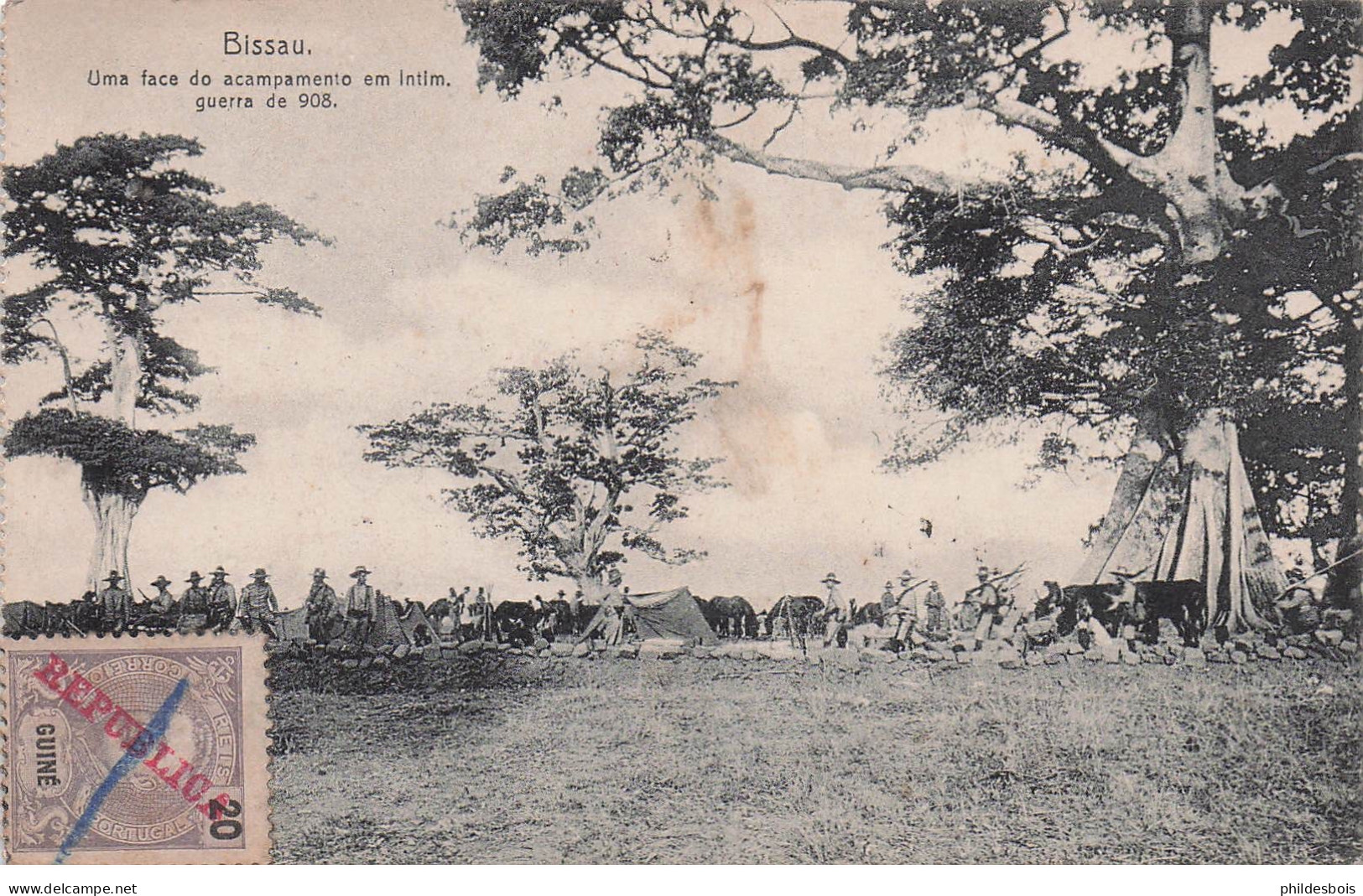 GUINEA   BISSAU  uma face do acampamento em intim  guerra de 908